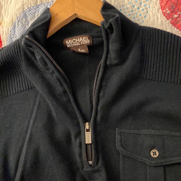 Michael Kors 1/4 Zip Black Sweater Size S - Picture 5 of 5